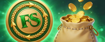 HeroSpin coin symbol with dollar sign and money bag