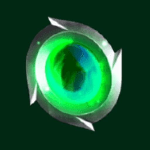 HeroSpin green spiral brand icon on dark background